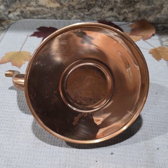 Copper Teapot with Blue Floral Handle - Picture 4 of 6
